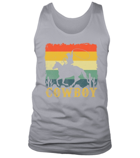 cowboy horse lover retro vintage design Tank Top Unisex