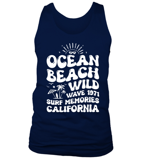 Ocean Beach Wild Wave 1971 Surf Memories California (2) Tank Top Unisex