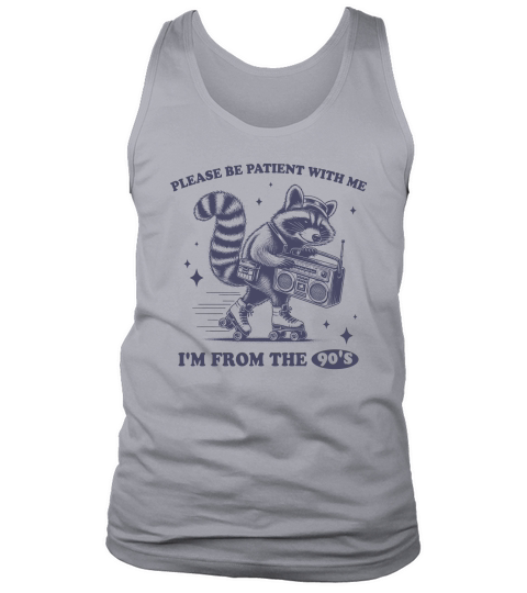 Raccoon Roller Skate Vintage Radio L dViolet Tank Top Unisex