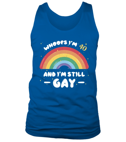 Rainbow Age 40 Years Gay Pride LGBT Pride Month Tank Top Unisex