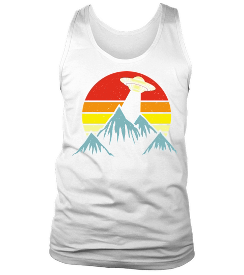 Vintage UFO Alien mountain Tank Top Unisex