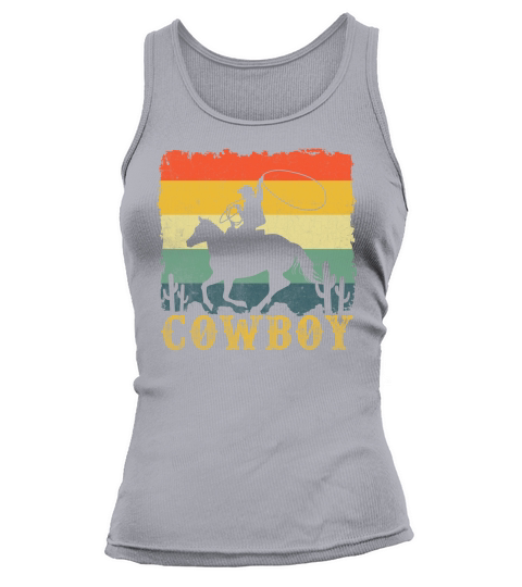 cowboy horse lover retro vintage design Tank top Woman