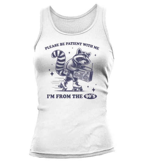 Raccoon Roller Skate Vintage Radio L dViolet Tank top Woman