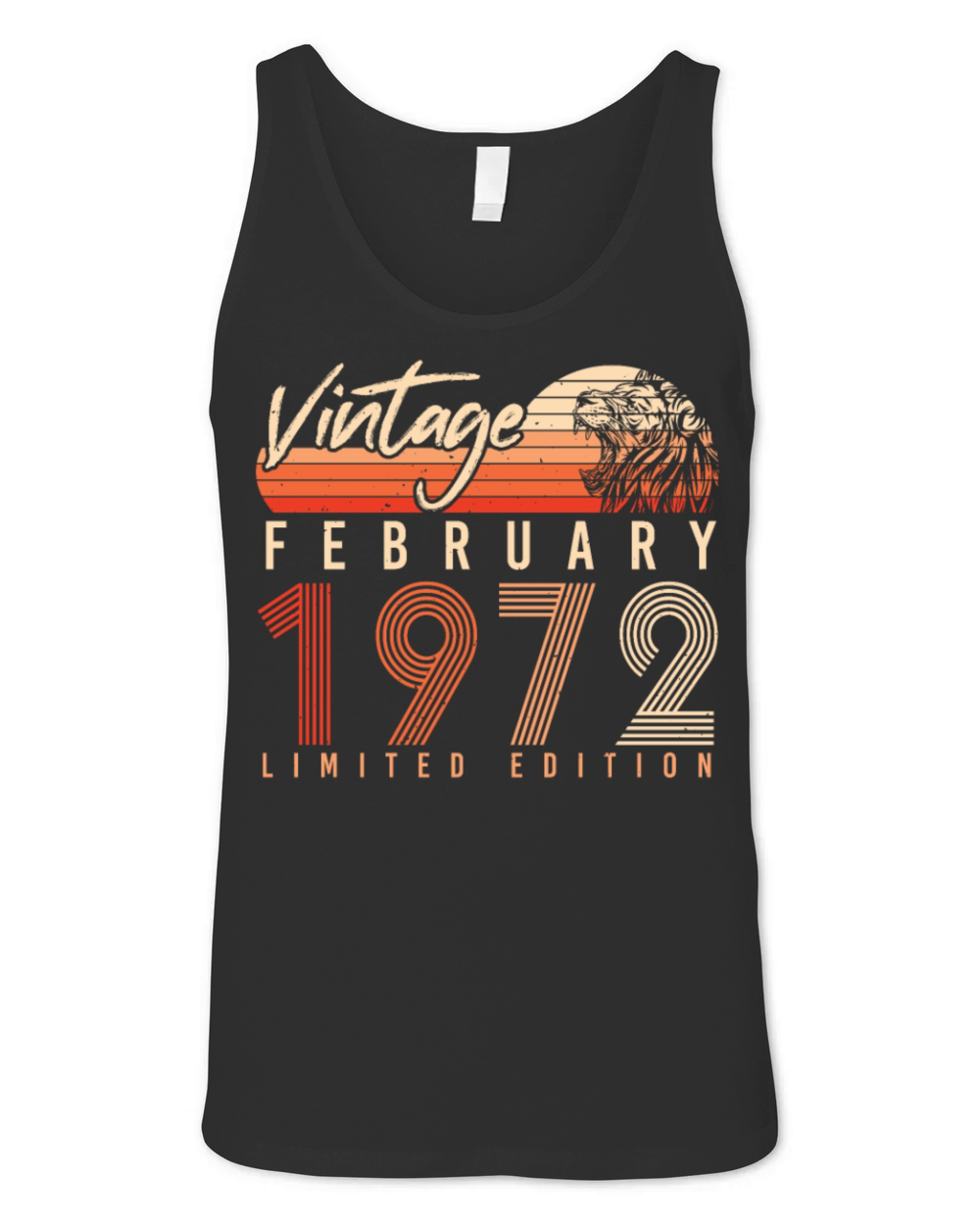 1972 February Limited Vintage Unisex Jersey Tank