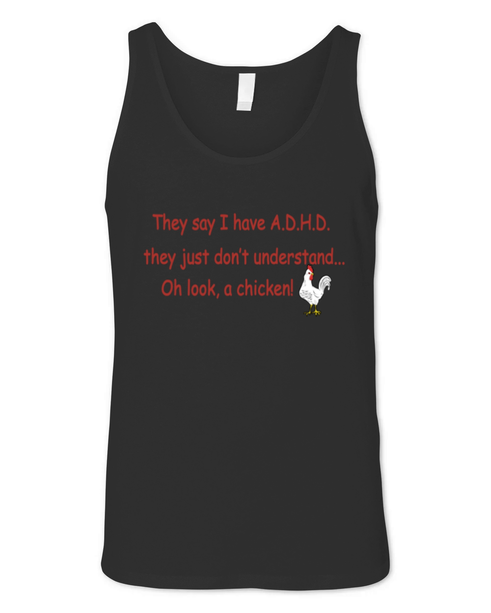 ADHD Chicken Unisex Jersey Tank