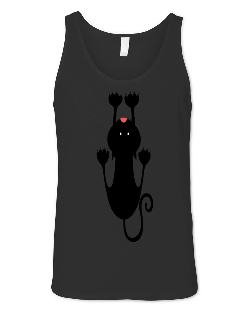 black cat naughty Unisex Jersey Tank