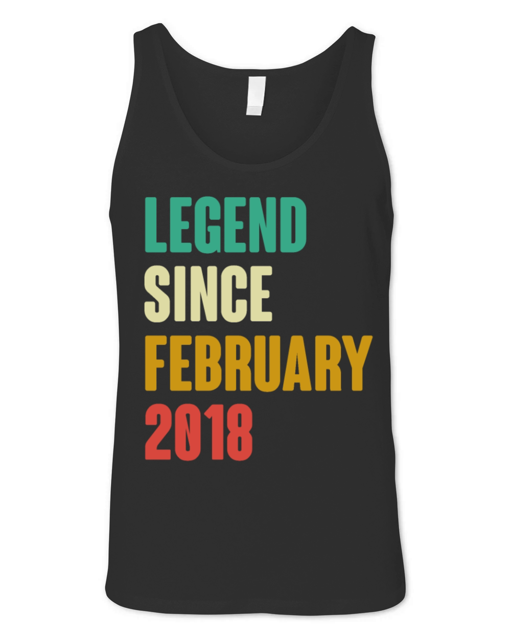February 2018 4th Birthday 4 Years Old Bday Gift Unisex Jersey Tank