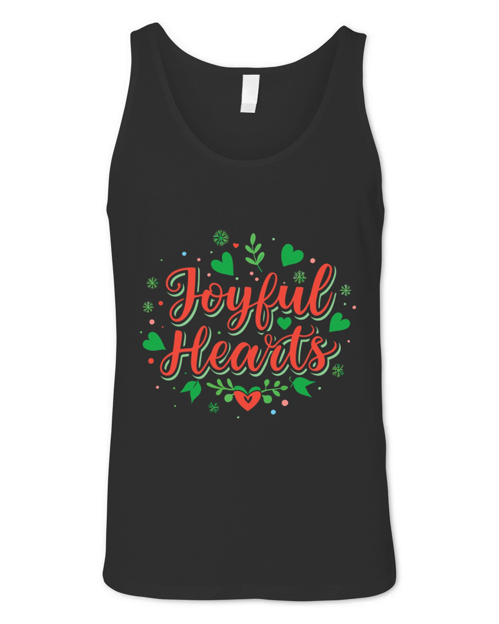 festive cheer  use vibrant colors and playful typ Unisex Jersey Tank