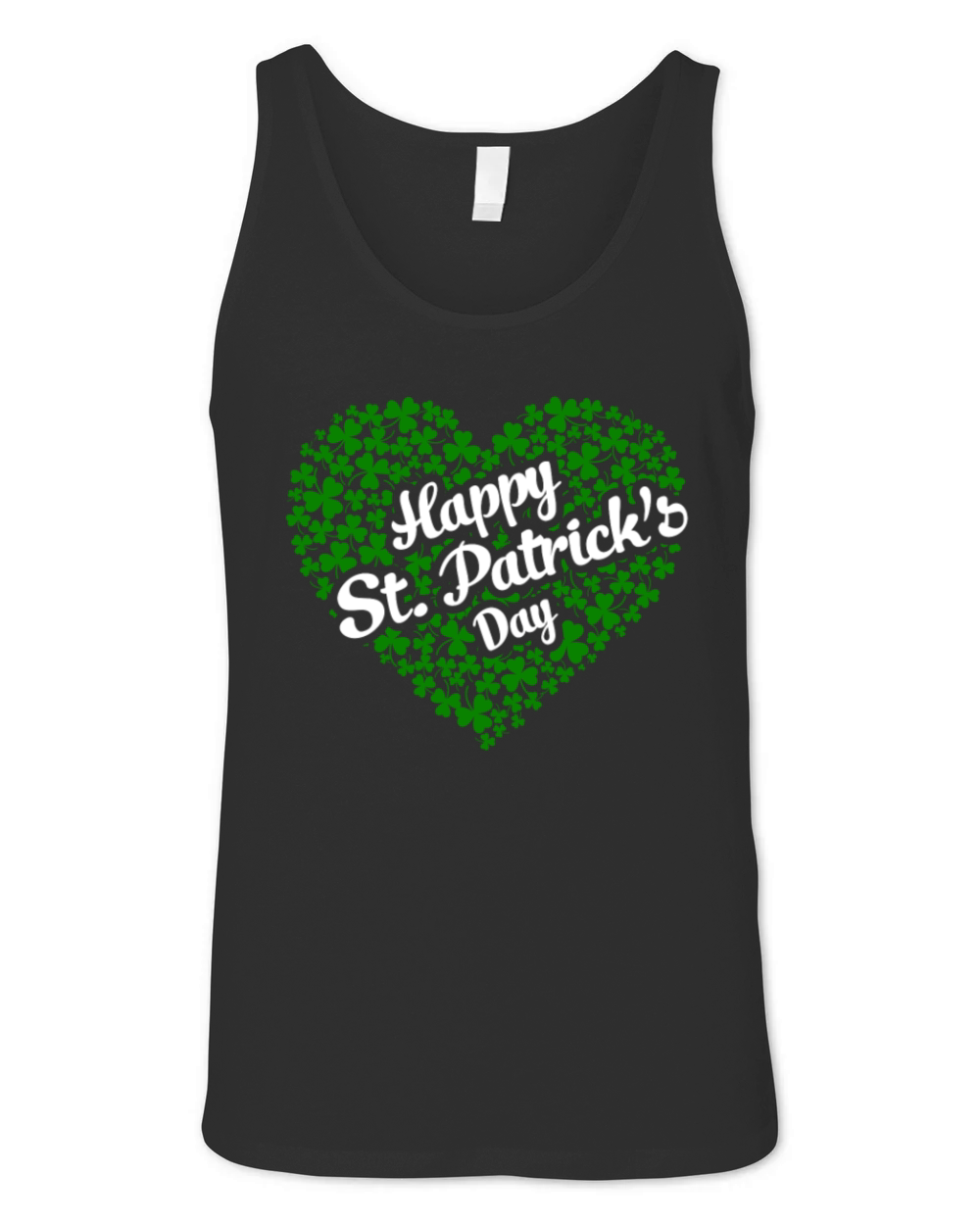 Happy St Patricks Day Shamrock Heart Valentines Da Unisex Jersey Tank