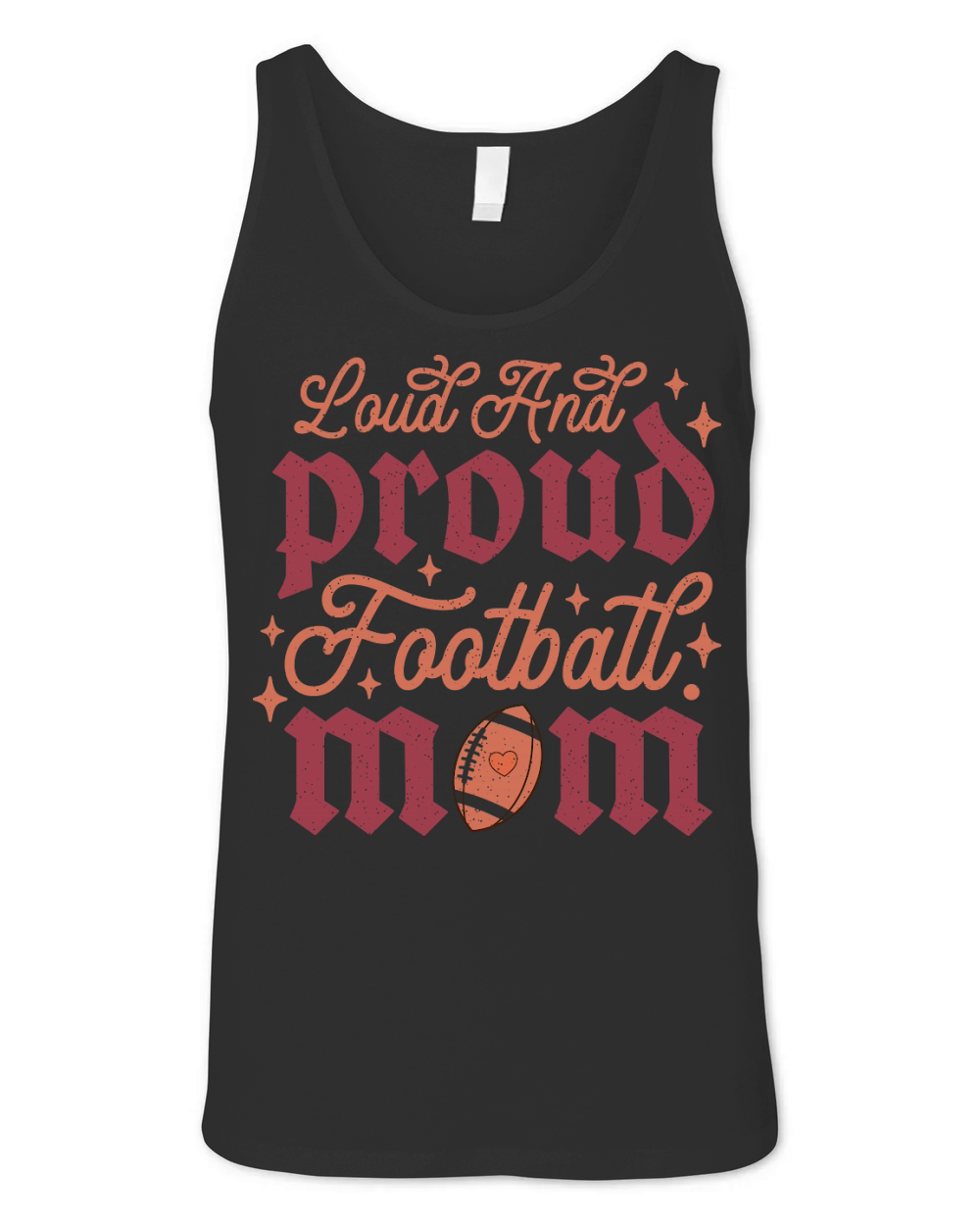 Loud And Proud Football Mom color grunge Unisex Jersey Tank