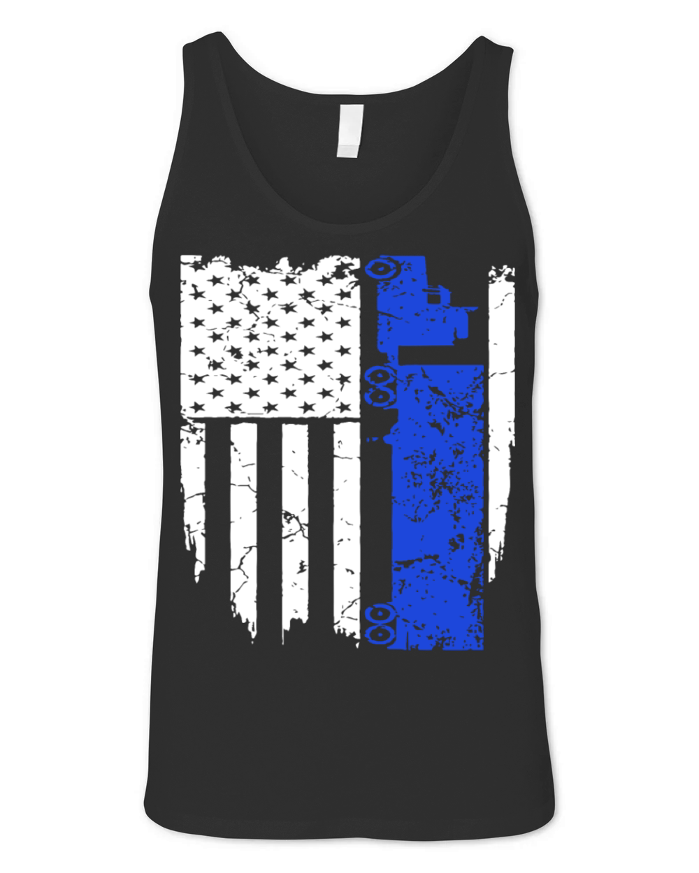 Truck Driver Trucker Flag Hanes Tagless racing T S Unisex Jersey Tank