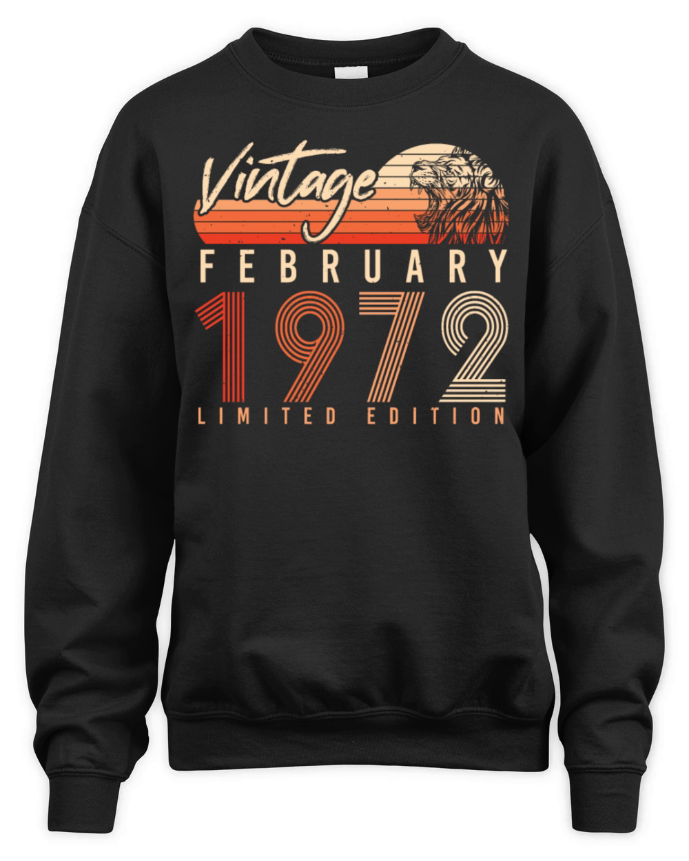 1972 February Limited Vintage Unisex Premium Crewneck Sweatshirt