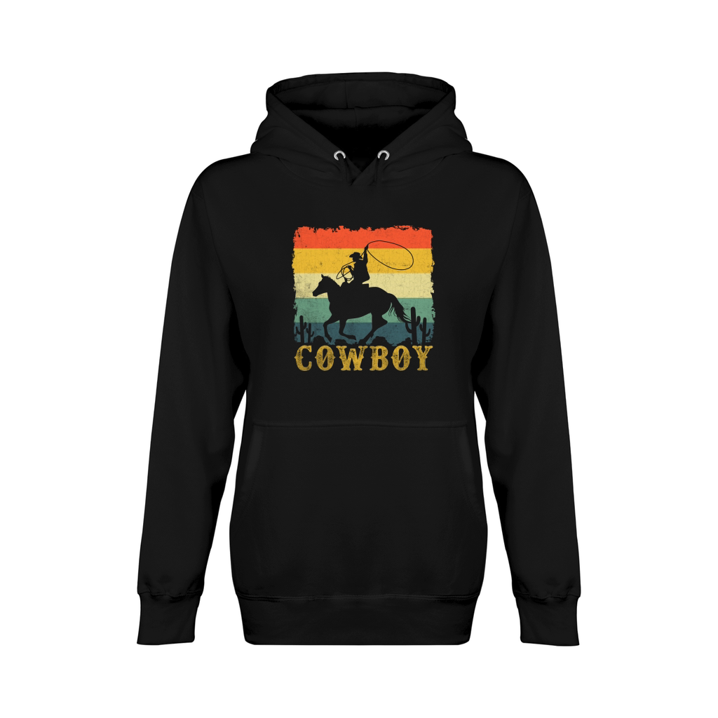cowboy horse lover retro vintage design Unisex Premium Pullover Hoodie