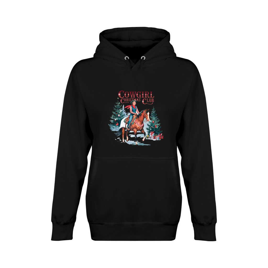 Cowgirl Christmas Club Vintage Christmas 02 Unisex Premium Pullover Hoodie
