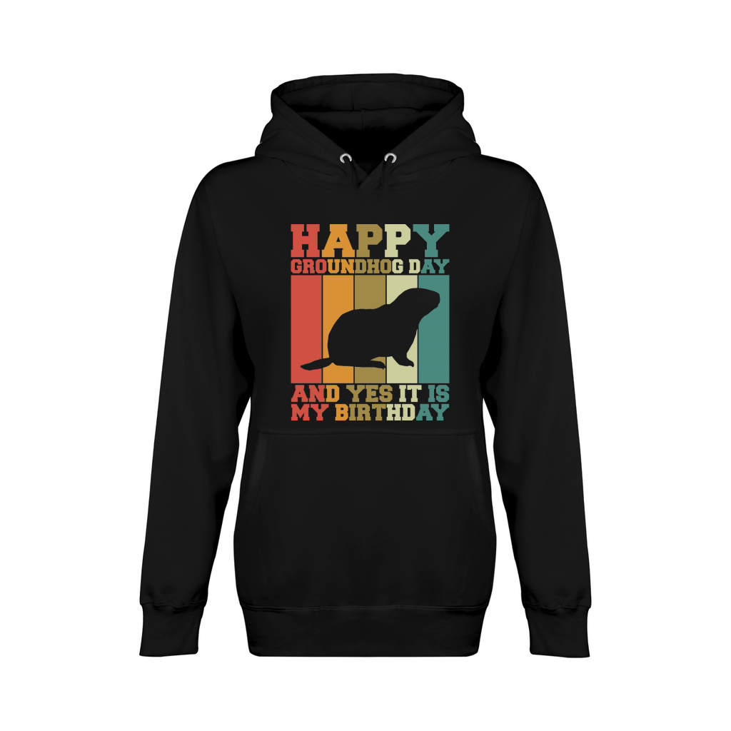 Happy Groundhog Day Birthday on 2nd February Retro Vintage T Shirt Unisex Premium Pullover Hoodie
