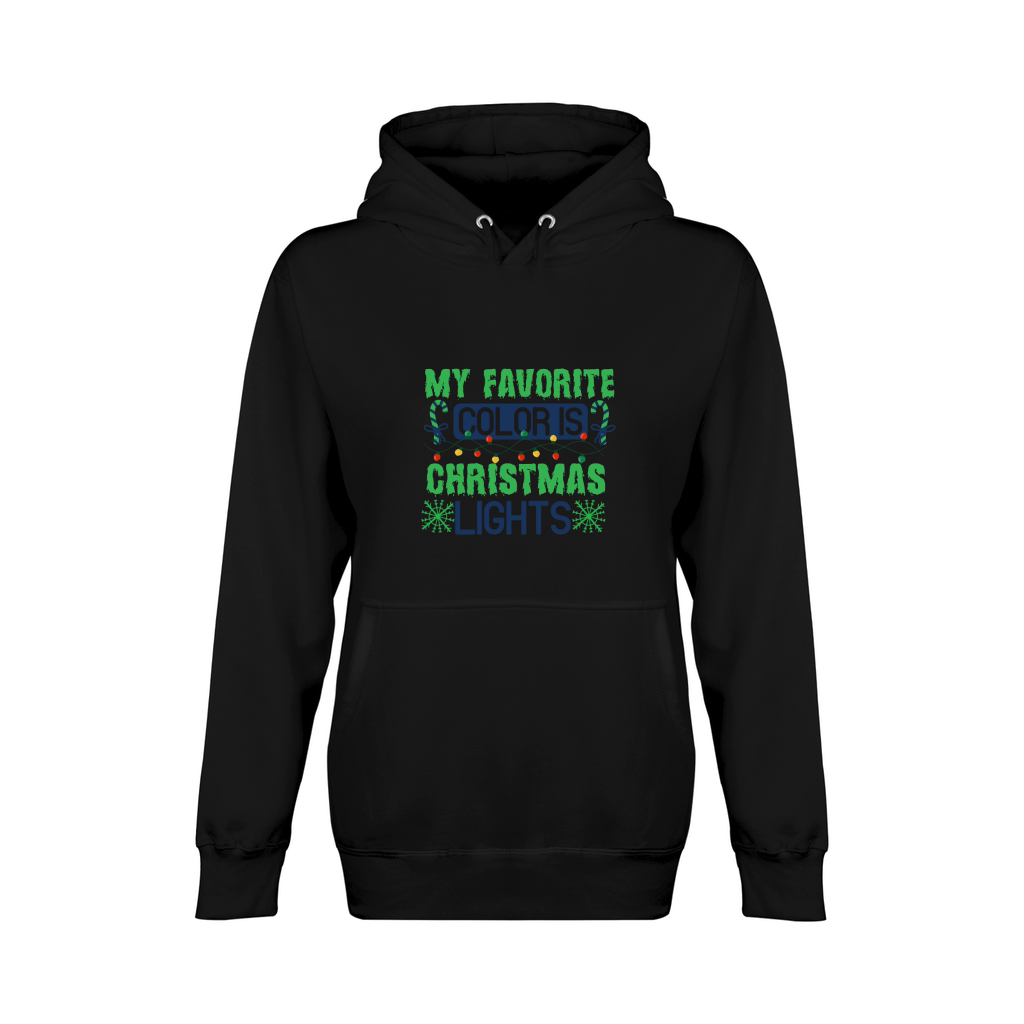 My Favorite Color is Christmas Lights Unisex Premium Pullover Hoodie