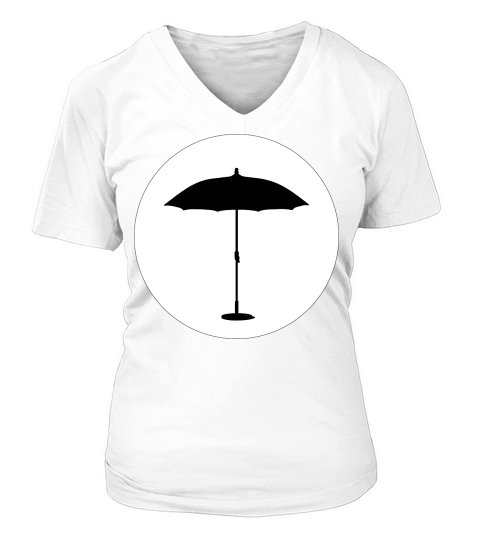 Beach Umbrella (6) V-neck T-Shirt Woman