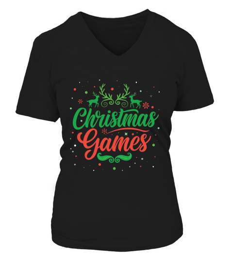 christmas vector theme designs with quotes reindee V-neck T-Shirt Woman