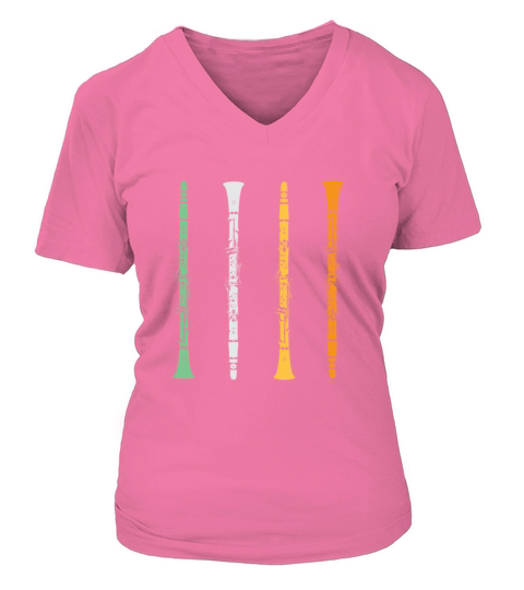 Clarinet Player Clarinetist Retro 70s 80s Gift V-neck T-Shirt Woman