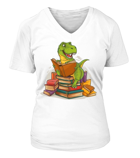 Funny Dinosaur 02 V-neck T-Shirt Woman