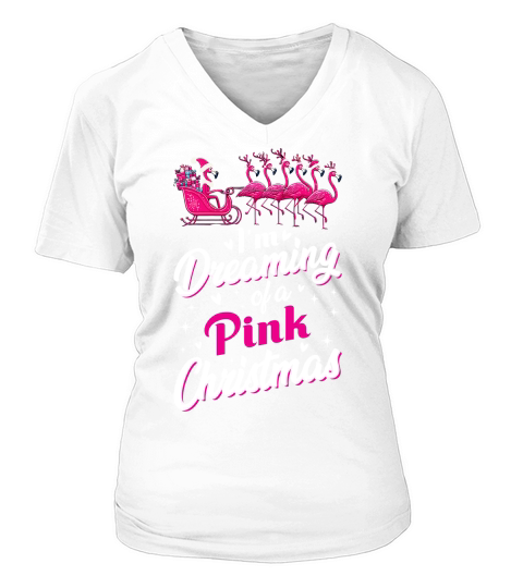 Im dreaming of a pink Christmas V-neck T-Shirt Woman