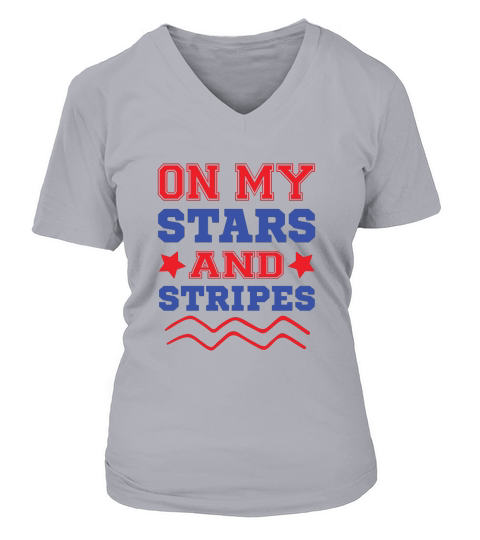 On My Stars And Stripes V-neck T-Shirt Woman