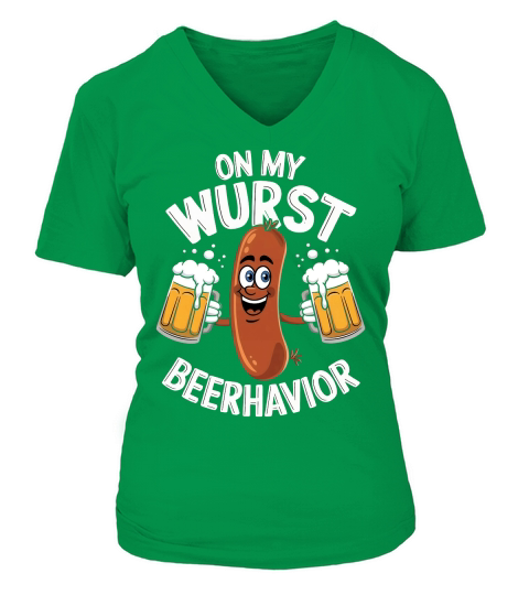 On My Wurst Beerhavior V-neck T-Shirt Woman