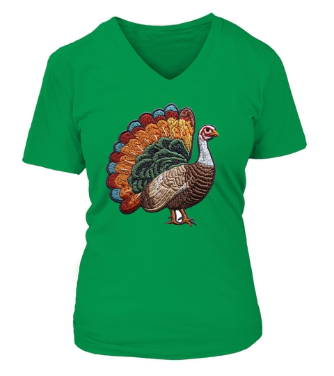 Thanksgiving Funny Turkey 22 V-neck T-Shirt Woman
