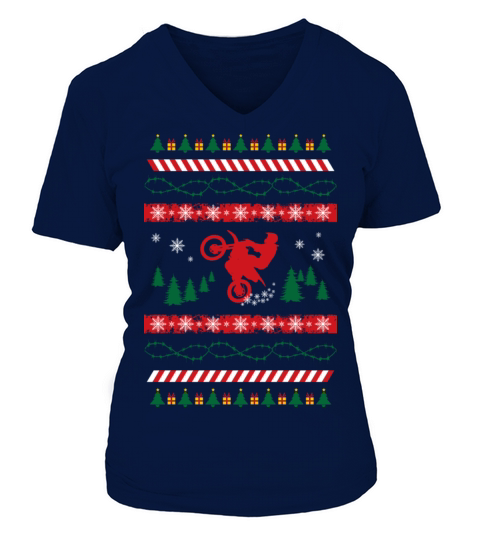 Ugly Christmas Sweater MX V-neck T-Shirt Woman