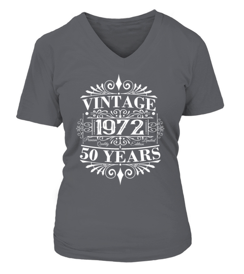 Vintage 1972 Birthday Sayings 50th Birthday V-neck T-Shirt Woman