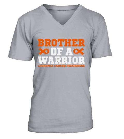 Brother Of A Warrior Leukemia Cancer Awareness V-Neck T-shirt