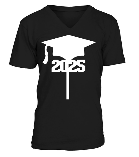 Cap 2025 with stick white V-Neck T-shirt