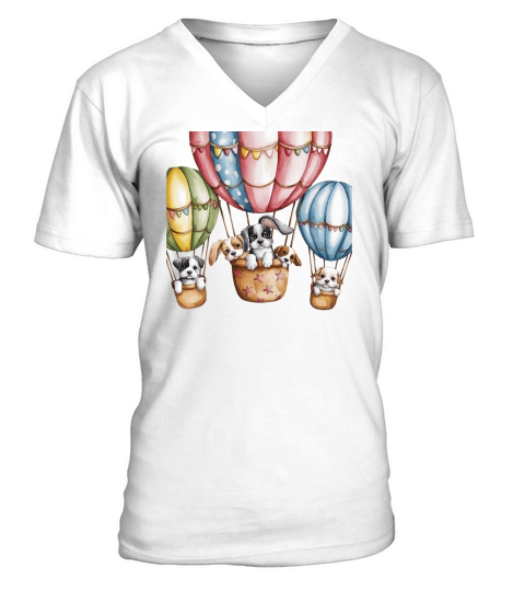 Dog Watercolor Bundle 06 V-Neck T-shirt