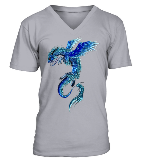 dragon colorful V-Neck T-shirt