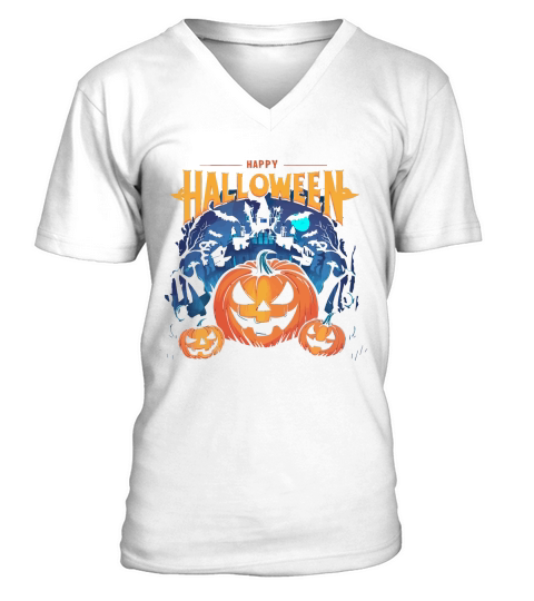 happy halloween 20 10 V-Neck T-shirt