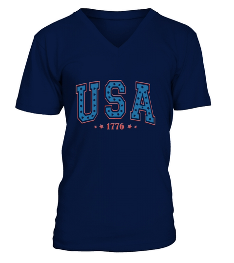 USA 1776 V-Neck T-shirt