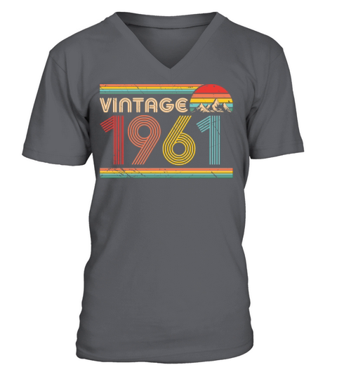 Vintage 1961 60th Birthday Est 1961 V-Neck T-shirt