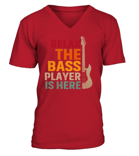Vintage Relax the Guitar Player Is Here V-Neck T-shirt