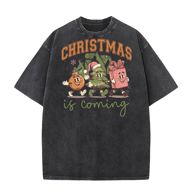 Christmas is Coming Washed T-Shirt