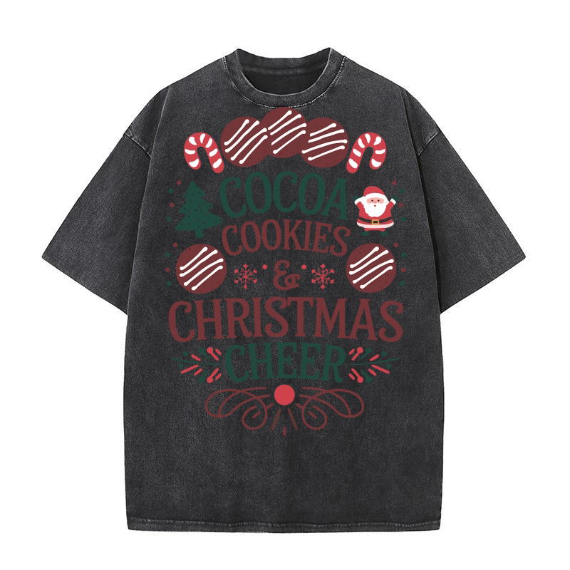 Cocoa Cookies & Christmas Cheer Washed T-Shirt