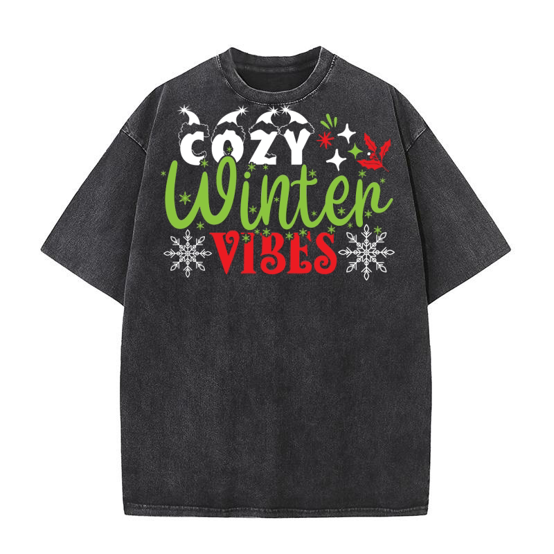 Cozy Winter Vibes 5 Washed T-Shirt