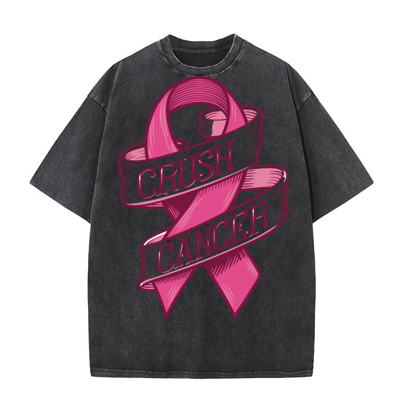 Crush Cancer 7 Washed T-Shirt