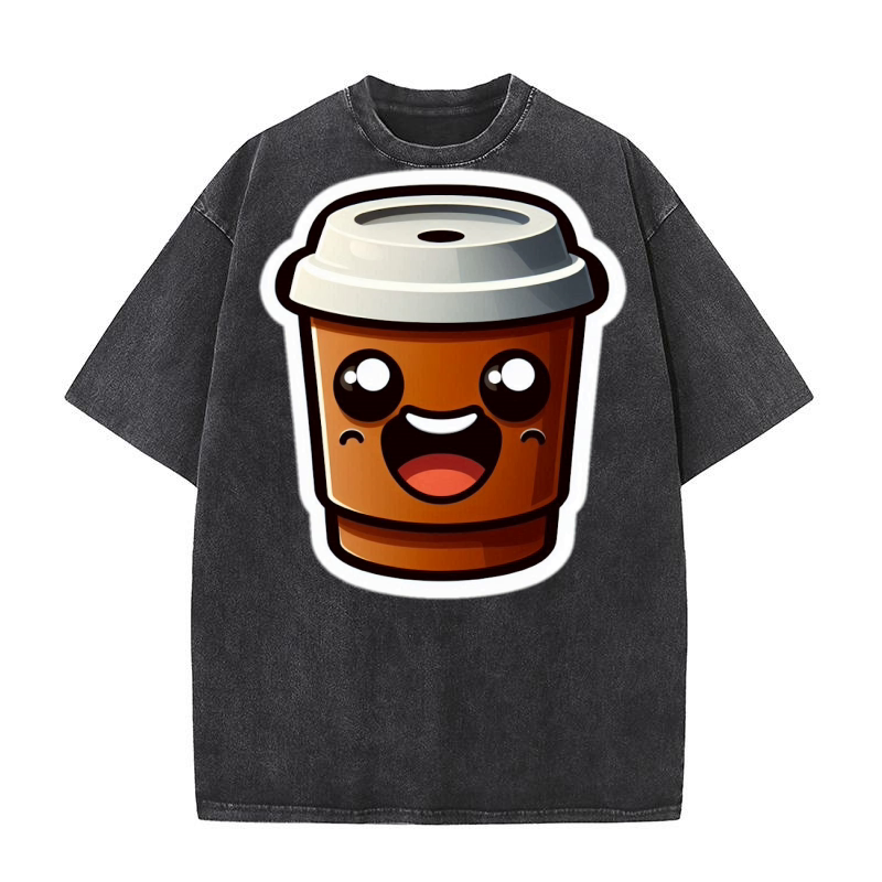 funny coffee cup sticker 10 Washed T-Shirt