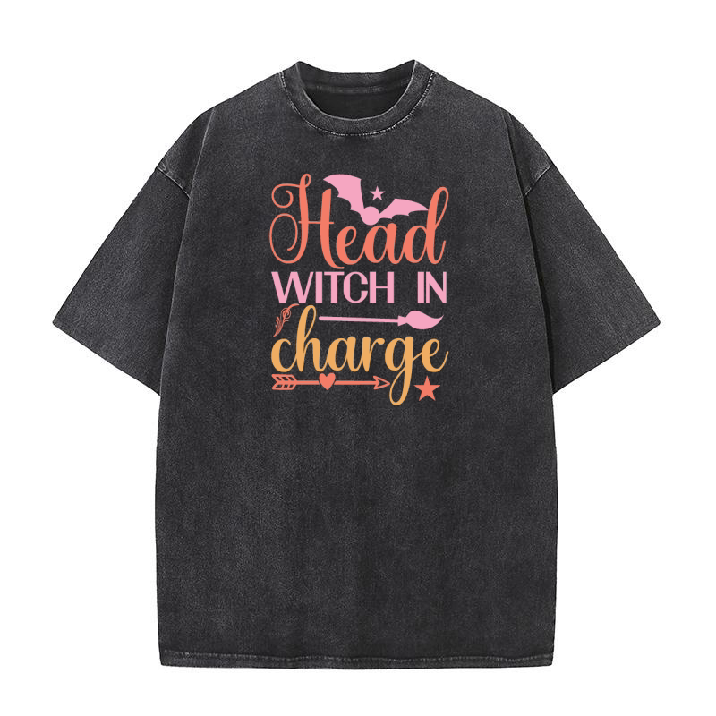 Head witch in charge Washed T-Shirt
