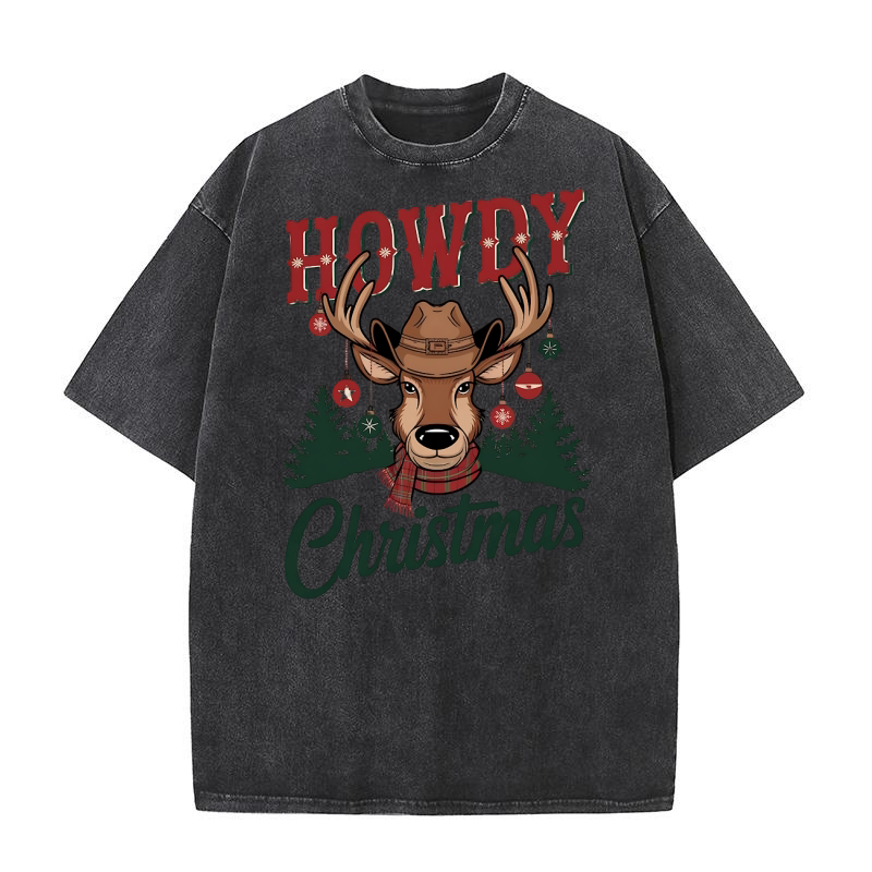 Howdy christmas 9 Washed T-Shirt
