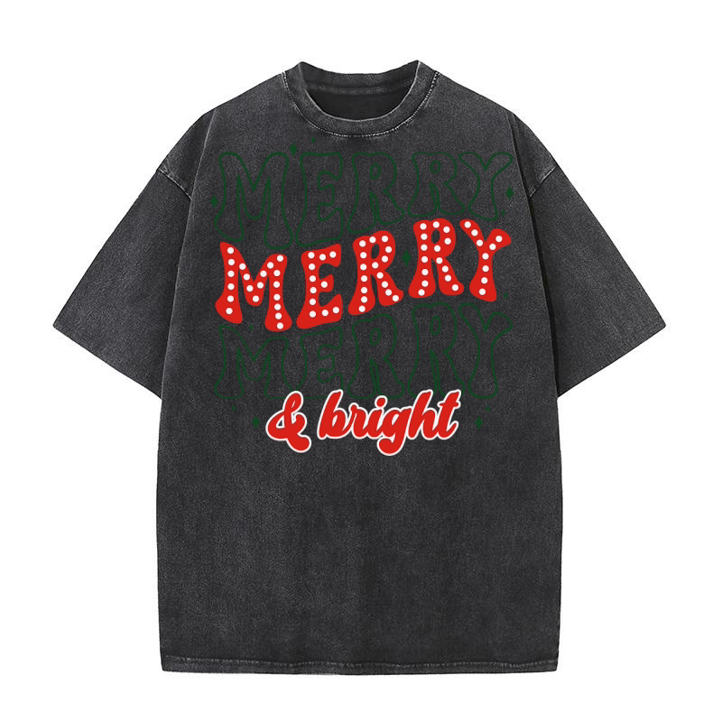 Merry and bright Christmas 11 Washed T-Shirt