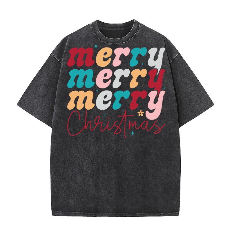 Merry christmas 57 04 Washed T-Shirt