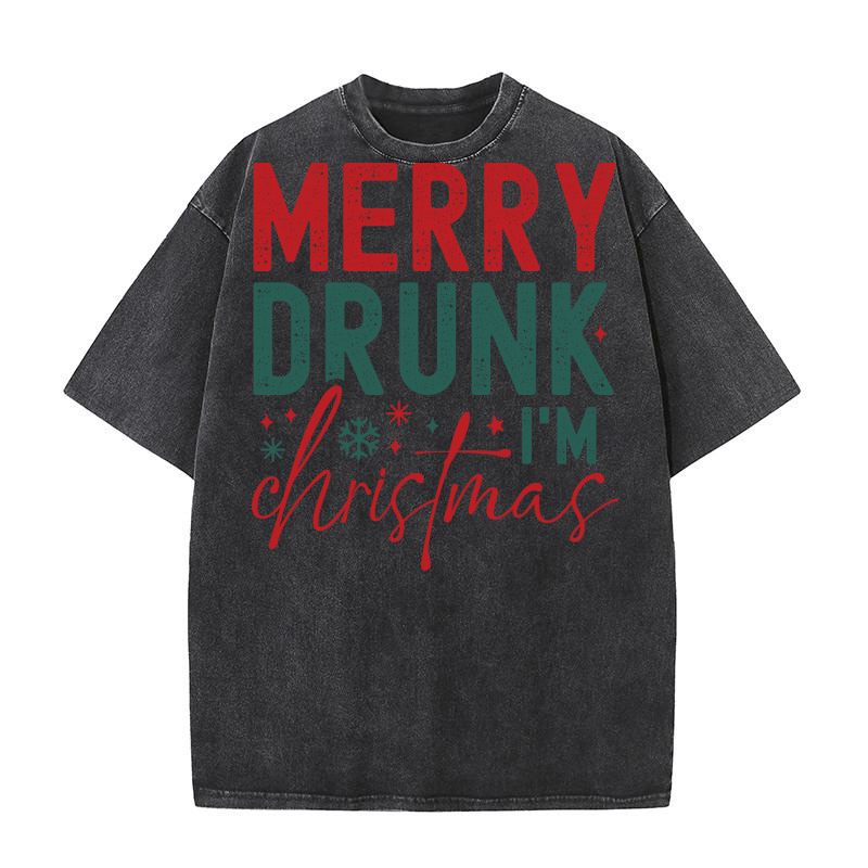 merry drunk im christmas Washed T-Shirt