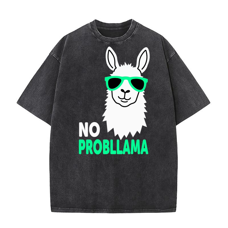 No probllama Washed T-Shirt