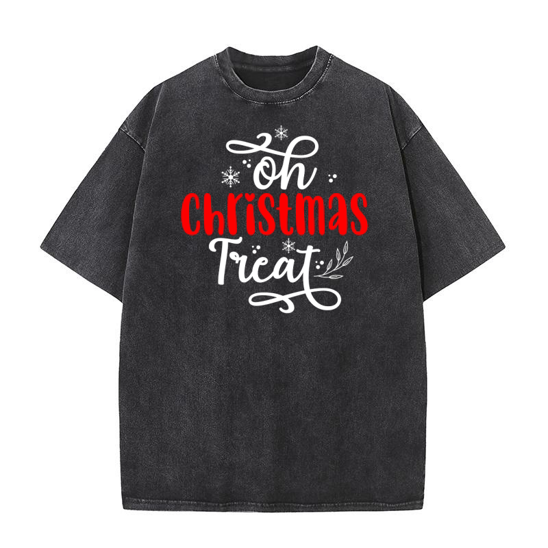 Oh Christmas Treat 4 Washed T-Shirt